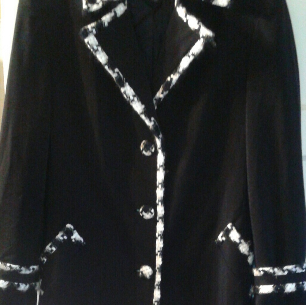 Black and white coat